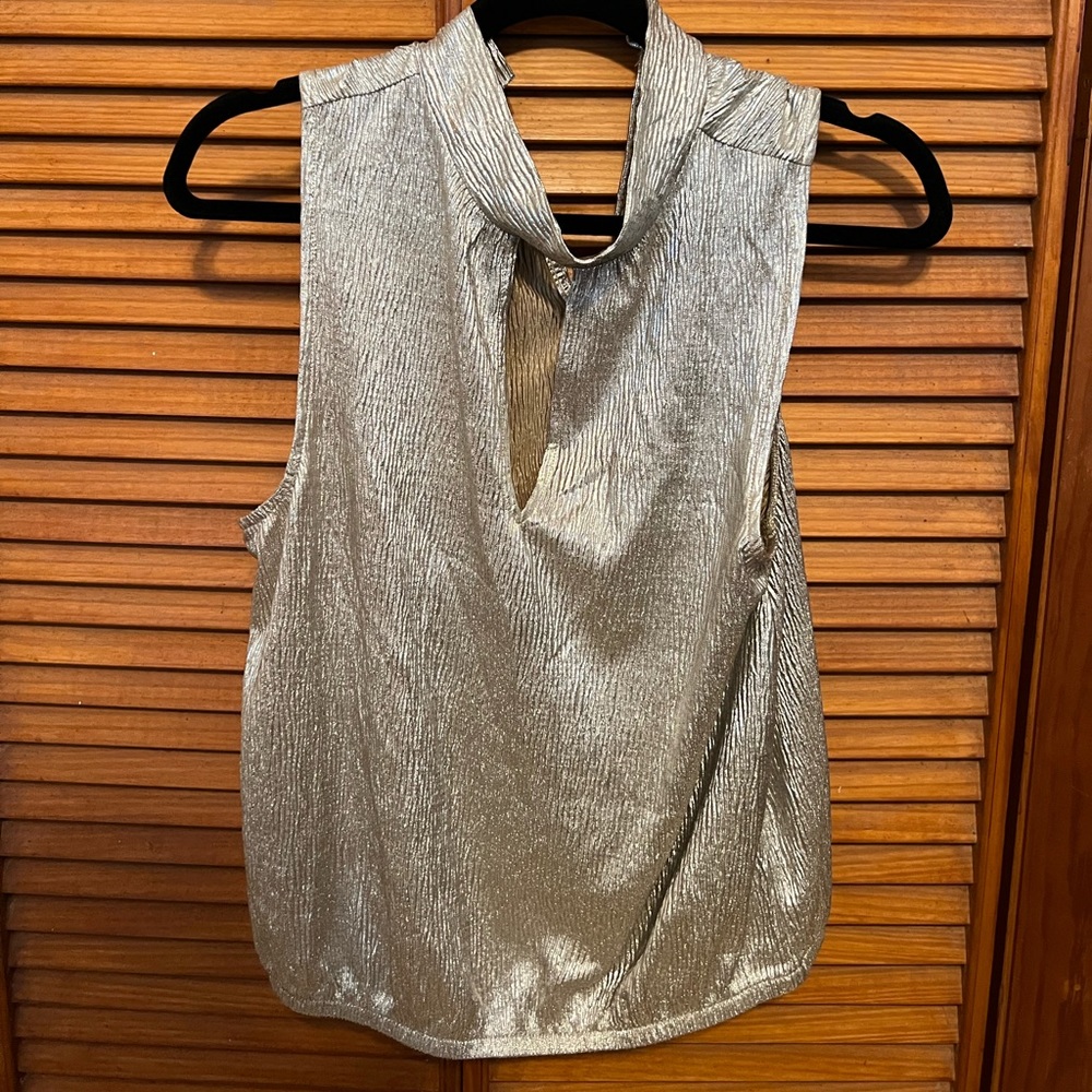 MUST GO BY 8/11: Shimmery gold Express blouse